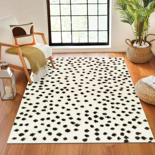 Rackhams Rodos-Modern Beige Black Soft Plush Pile Rug - 160 x 213 cm - image 1