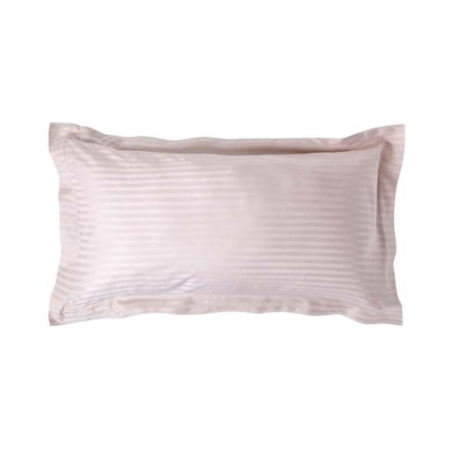 Rackhams Silky 330 TC Egyptian Cotton Satin Stripe Oxford Pillowcase, King Size - Dusky Pink Violet - image 1