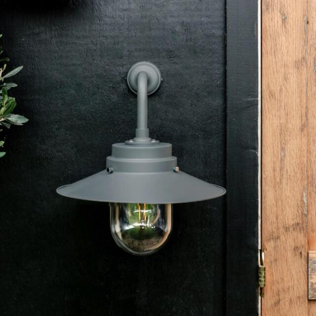 Rackhams HMS Belfast Inspired Deck Light - Exterior Wall Lighting - Charcoal - Aluminium/Glass - H37.7 x W37.7 x D32.2cm, 0.886 kg - image 1
