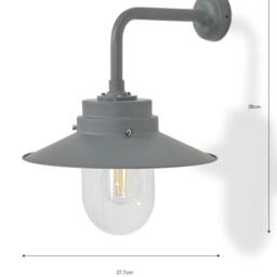 Rackhams HMS Belfast Inspired Deck Light - Exterior Wall Lighting - Charcoal - Aluminium/Glass - H37.7 x W37.7 x D32.2cm, 0.886 kg - thumbnail 4