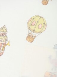Rackhams Baby Grand Carré Hot Air Balloons Blanket in White (200cm) - White - One size - thumbnail 3
