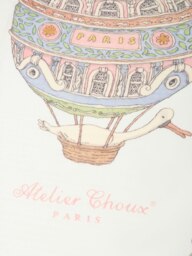Rackhams Baby Grand Carré Hot Air Balloons Blanket in White (200cm) - White - One size - thumbnail 2