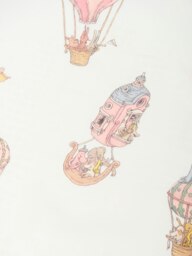 Rackhams Baby Grand Carré Hot Air Balloons Blanket in White (200cm) - White - One size - thumbnail 6