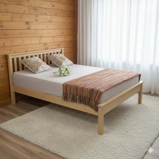 Rackhams Wiltshire Solo Pine Wooden Bed Frame - UV Waxed - 5FT