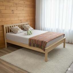 Rackhams Wiltshire Solo Pine Wooden Bed Frame - UV Waxed - 5FT - thumbnail 1