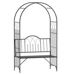 Rackhams Garden Arch Bench Outdoor Patio Trellis Arbor for Climbing Plant - thumbnail 2