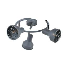 Rackhams Costello Matt Grey 3 Light Ceiling Spotlight - thumbnail 3