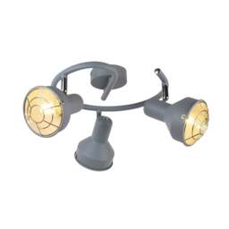Rackhams Costello Matt Grey 3 Light Ceiling Spotlight - thumbnail 2