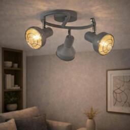 Rackhams Costello Matt Grey 3 Light Ceiling Spotlight