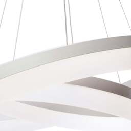 Rackhams Ring LED Designer Pendant Lamp A Stunning Centrepiece Formed From 2 White Circular LED Hoops With Remote Control Included - thumbnail 3