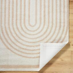 Rackhams Fossay Shag-Washable Beige Modern High Pile Rug - 160 x 213 cm - thumbnail 4