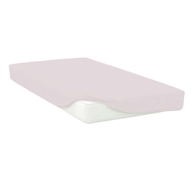 Rackhams Easycare Percale Fitted Sheet - Powder Pink - Kingsize - Powder Pink - 50% Cotton/50% Polyester - image 1