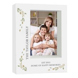 Rackhams Personalised Fresh Botanical 5x7 Box Photo Frame - thumbnail 1