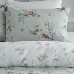 Rackhams Songbird Sage Green Duvet Cover Set - Double - thumbnail 2