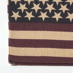Rackhams Cotton Square Pouffe Vintage USA Flag - 36 x 36 x 38 cm - thumbnail 4