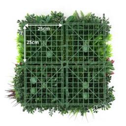 Rackhams Combo of 4 Carnival Premium Artificial Plants Green Wall Panels 50cm x 50cm - thumbnail 6