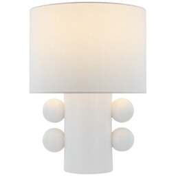 Rackhams Tiglia Low Table Lamp - Signature Collection - Plaster White - thumbnail 1