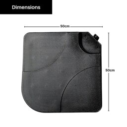 Rackhams 4 Pack 60/80Kg Square Water / Sand Filled Black Hanging / Banana / Cantilever Garden Patio Decking Parasol Base Weight - Outdoor Umbrella & Parasols - thumbnail 4
