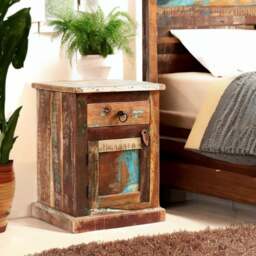 Rackhams Dahila Reclaimed Boat Bedside Table - 45CM X 40CM X 60CM  (LXDXH) - Wood - 1 - thumbnail 1