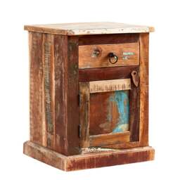 Rackhams Dahila Reclaimed Boat Bedside Table - 45CM X 40CM X 60CM  (LXDXH) - Wood - 1 - thumbnail 2