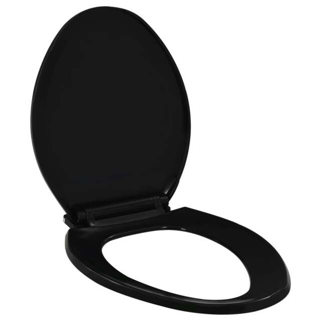 Rackhams Soft-close Toilet Seat with Quick-release Design Black