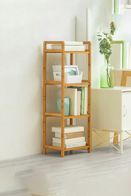 Rackhams 4 Tier Wood Audriel Bookcase - Brown - image 1