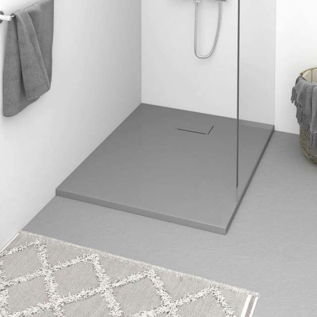 Rackhams Shower Base Tray SMC Grey 100x80 cm