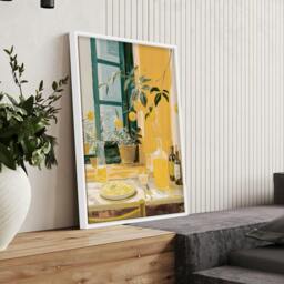 Rackhams Living Room Canvases - Set of 2 Italian Lifestyle Wall art Prints - 12 x 16 inches / 30.5 x 40.65 cm - Polyester Canvas 260 gsm - Canvas wrapped - thumbnail 6