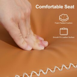 Rackhams Shoe Bench, PU Leather Shoe Storage Bench for Entryway, Brown - Brown - thumbnail 4