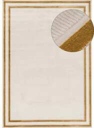 Rackhams Carmel Cream-Gold Bordered Rug - 6060 - 160X230 cm - thumbnail 1