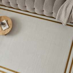 Rackhams Carmel Cream-Gold Bordered Rug - 6060 - 160X230 cm - thumbnail 6