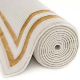 Rackhams Carmel Cream-Gold Bordered Rug - 6060 - 160X230 cm - thumbnail 5