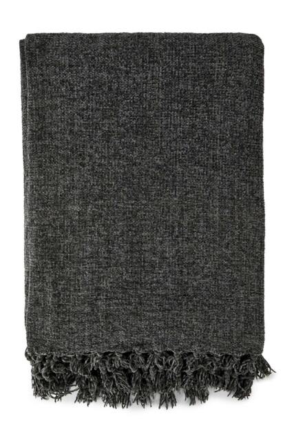"Rackhams Darcy Tassel Charcoal Throw 50x60""" - image 1