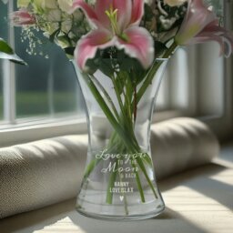 Rackhams Personalised Love You To The Moon and Back Glass Vase - thumbnail 4