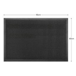 Rackhams Meshmat Entrance Doormat - Black - 90cm x 60cm - thumbnail 1