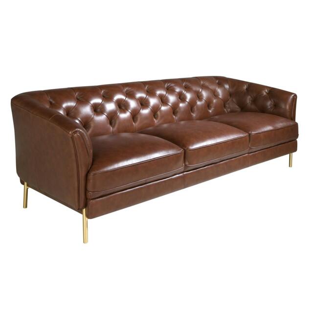 Rackhams Chester sofa in cognac brown leather 6139/6140 - 3 - image 1