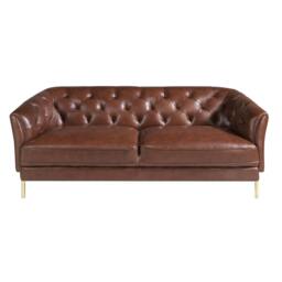 Rackhams Chester sofa in cognac brown leather 6139/6140 - 3 - thumbnail 4