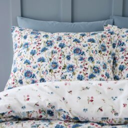 Rackhams Brushed Cotton Ophelia Floral Reversible Duvet Cover Set - Super King - thumbnail 3