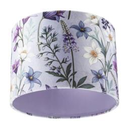 Rackhams Vivid and Chic Lavender Velvet Lamp Shade with Blue and White Flowers - thumbnail 5