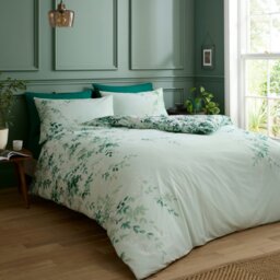 Rackhams Scenic Leaves Reversible 200 Thread Count Cotton Duvet Cover Set - Single - thumbnail 1