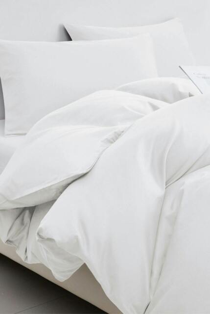 Rackhams 100% Egyptian Cotton White Duvet Cover Set - King