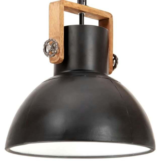 Rackhams Industrial Hanging Lamp 25 W Black Round 40 cm E27