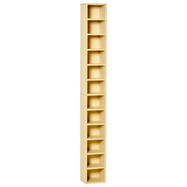 Rackhams 204 CD Tall Narrow Media Storage Tower - Oak Tone - image 1