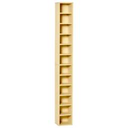 Rackhams 204 CD Tall Narrow Media Storage Tower - Oak Tone - thumbnail 1