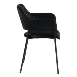 Rackhams Lima Dining Chair with Armrest in Black Set of 2 - 1 - thumbnail 3