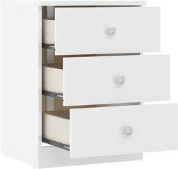 Rackhams Denver 3 Door Triple Wardrobe 4 Piece Bedroom Set - White Gloss - thumbnail 5