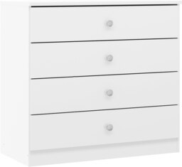 Rackhams Denver 3 Door Triple Wardrobe 4 Piece Bedroom Set - White Gloss - thumbnail 6