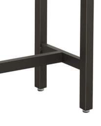 Rackhams Bar Table Desk, Industrial Style, 120x40x100 cm, Vintage Brown and Black, Sturdy Metal Frame - thumbnail 6