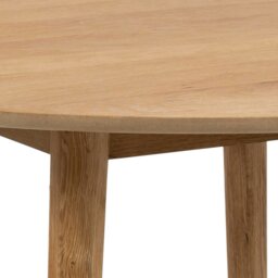 Rackhams Nagano Round Dining Table in Oak Included 4 Femke Dining Chair in Olive Green - Brown - No - Brown - thumbnail 4
