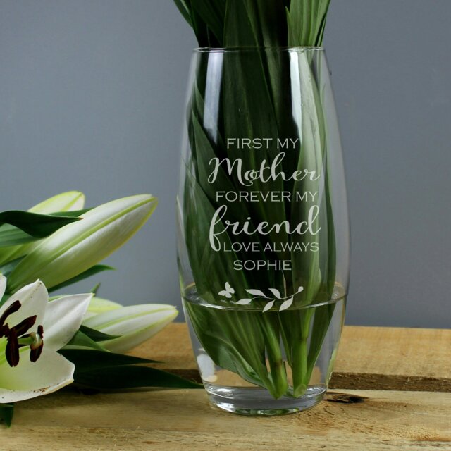 Rackhams Personalised 'First My Mother, Forever My Friend' Bullet Vase - image 1